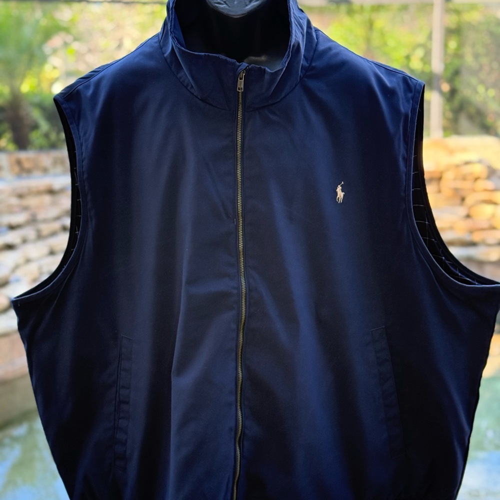 Polo Ralph Lauren Classic Vest for Men 4XB Blue Polyester New with Tags